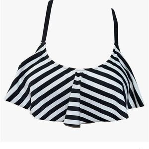 VICTORIA SECRET PINK SWIM WEAR STRAPPY BACK FLOUNCE BIKINI TOP